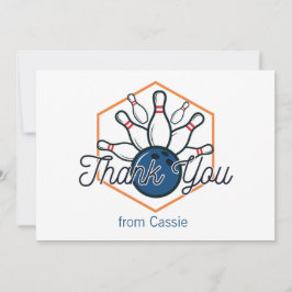 Bowling Birthday Hartelijk dank Bedankkaart