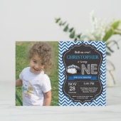 Bowling Birthday Invitation 1st Birthday Party Kaart (Staand voorkant)