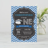 Bowling Birthday Invitation 1st Birthday Party Kaart (Staand voorkant)