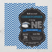 Bowling Birthday Invitation 1st Birthday Party Kaart (Voorkant / Achterkant)