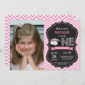 Bowling Birthday Invitation 1st Birthday Party Kaart (Voorkant / Achterkant)