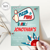 Bowling Birthday Invitation for Boys Kaart