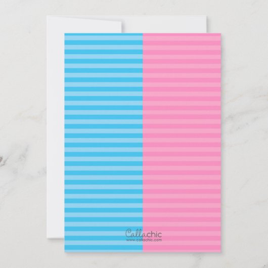 Bowling Birthday Invitations (Boy Girl Twins) Kaart (Achterkant)