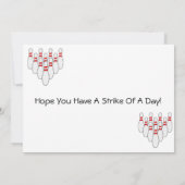 Bowling Birthday Kaart (Achterkant)