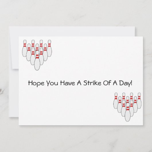 Bowling Birthday Kaart (Achterkant)