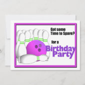 Bowling Birthday Kaart (Voorkant)