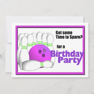 Bowling Birthday Kaart