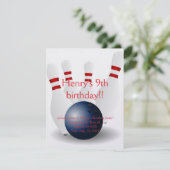 Bowling Birthday-kaart Kaart (Staand voorkant)