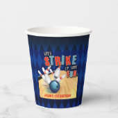 Bowling Birthday Paper Cup - Jongen Papieren Bekers (Voorkant)