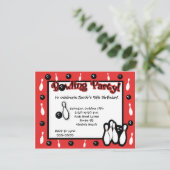 BOWLING BIRTHDAY PARTY Birthday Bowl Red Kaart (Staand voorkant)