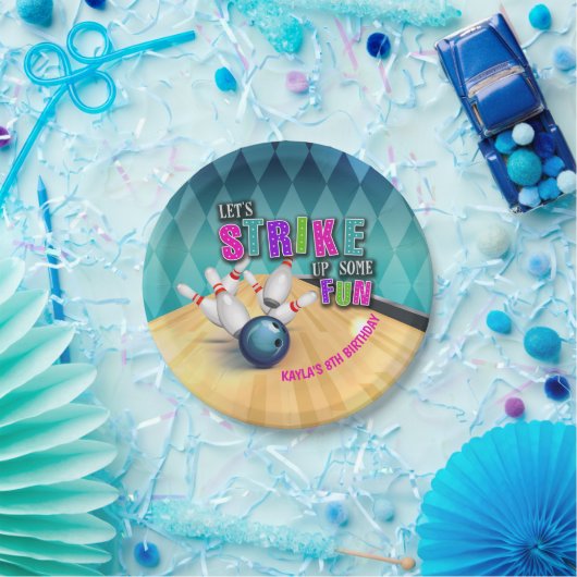 Bowling Birthday Party Bord - Girl (Feest)