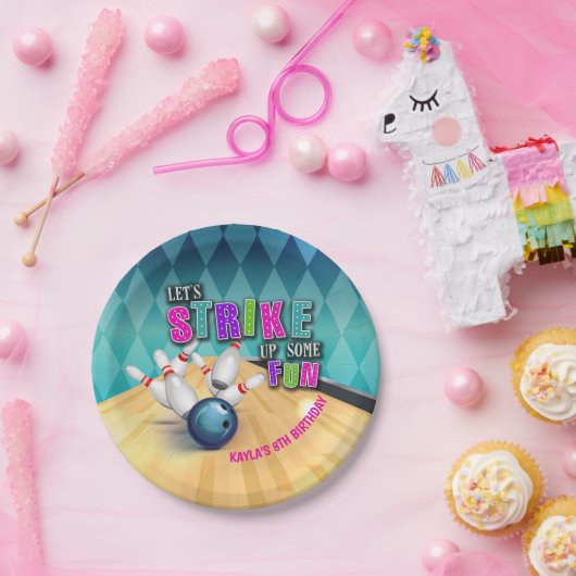 Bowling Birthday Party Bord - Girl (Feest)