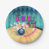 Bowling Birthday Party Bord - Girl