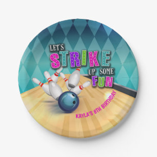 Bowling Birthday Party Bord - Girl