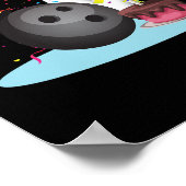 Bowling Birthday Party Bowling Party Happy Birthda Poster (Hoek)