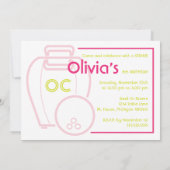 Bowling Birthday Party Invitation Kaart (Achterkant)