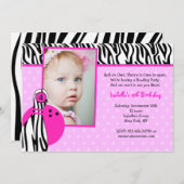 Bowling Birthday Party Invitations Foto Kaart (Voorkant / Achterkant)