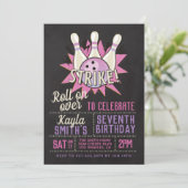 Bowling Birthday Party Kaart (Staand voorkant)