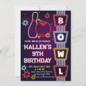 Bowling Birthday Party Kaart (Voorkant)