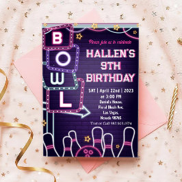 Bowling Birthday Party Kaart