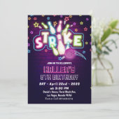 Bowling Birthday Party Kaart (Staand voorkant)