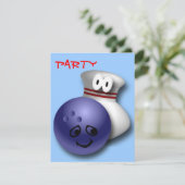 Bowling Birthday Party Kaart (Staand voorkant)