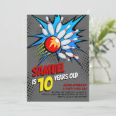 Bowling Birthday Party Kaart (Staand voorkant)