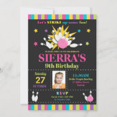 Bowling Birthday Party nodigt meisjes uit Kaart (Voorkant)