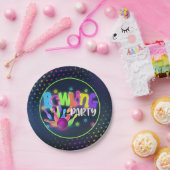 Bowling Birthday Party Paper Bord - Neon (Feest)