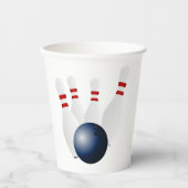 Bowling Birthday Party Papieren Bekers (Voorkant)