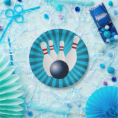 Bowling Birthday Party Papieren Bordje (Feest)