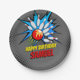 Bowling Birthday Party Papieren Bordje