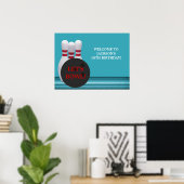 Bowling Birthday Party Poster (Thuiskantoor)