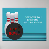 Bowling Birthday Party Poster (Voorkant)