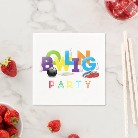 Bowling Birthday Party Servet (Insitu)