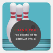 Bowling Birthday Party Sticker (Voorkant)