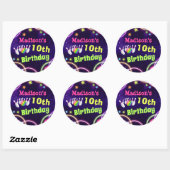 Bowling Birthday Party Sticker (Vel)