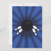 Bowling Birthday Party Tenpin Lucky Strike Invite Kaart (Achterkant)