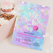 Bowling Birthday Party Tie Dye Glow Bowling Kaart