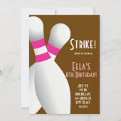 Bowling Birthday Party - Uitnodigingen (Voorkant)
