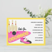 Bowling Birthday Party - Uitnodigingen (Staand voorkant)