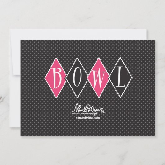 Bowling Birthday Party - Uitnodigingen (Achterkant)