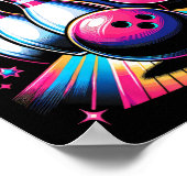 Bowling Birthday Rollin Into 6 Party 6th Birthday Poster (Hoek)