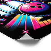 Bowling Birthday Rollin Into 8 Party 8th Birthday  Poster (Hoek)