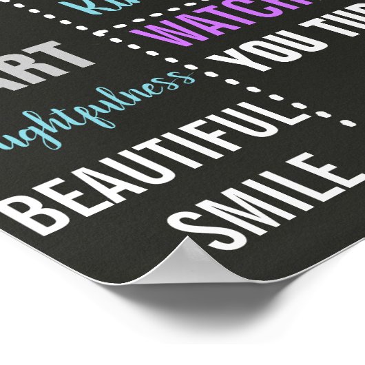 Bowling Birthday-schoolbord meisje Poster (Hoek)