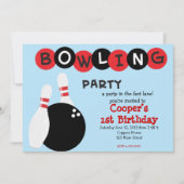 Bowling Birthday Uitnodiging (Voorkant)