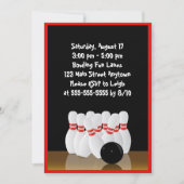 Bowling Birthday Uitnodiging (Voorkant)