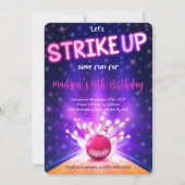 Bowling Birthday Uitnodiging (Voorkant)