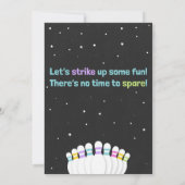 Bowling Birthday Uitnodiging (Achterkant)