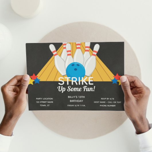 Bowling Birthday Uitnodiging